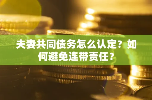 济南夫妻共同债务怎么认定？如何避免连带责任？