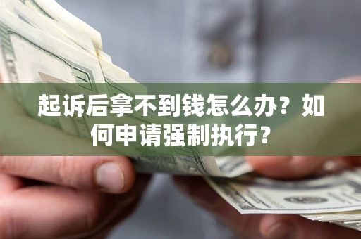 济南起诉后拿不到钱怎么办？如何申请强制执行？
