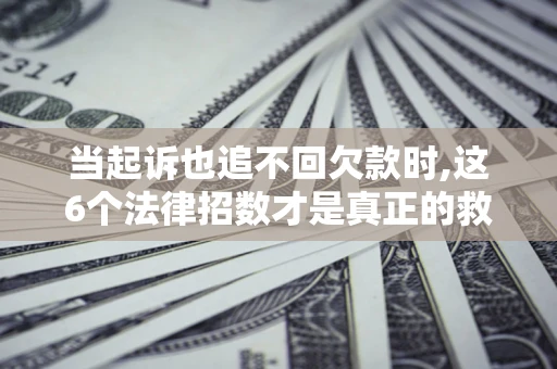 济南当起诉也追不回欠款时,这6个法律招数才是真正的救命稻草
