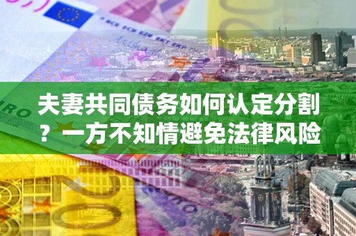 济南夫妻共同债务如何认定分割？一方不知情避免法律风险必看！